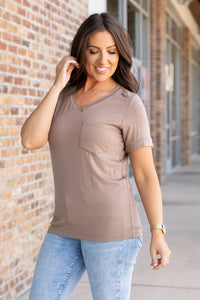 Sophie Pocket Short Sleeve Tee - Mocha