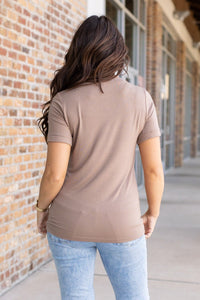 Sophie Pocket Short Sleeve Tee - Mocha