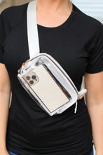 Load image into Gallery viewer, Clear Crossbody Bag in White
