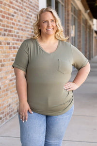 Sophie Pocket Short Sleeve Tee - Olive