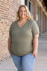 Sophie Pocket Short Sleeve Tee - Olive