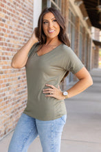 Load image into Gallery viewer, Chloe Cozy Short Sleeve Tee - Olive
