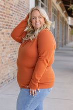 Load image into Gallery viewer, Harper Long Sleeve Henley Top - Pumpkin
