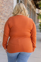 Load image into Gallery viewer, Harper Long Sleeve Henley Top - Pumpkin
