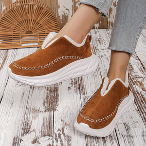 Thermal Suede Platform Slip-On Booties (multiple color options)