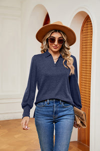 Johnny Collar Long Sleeve Top (multiple color options)