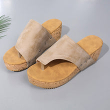 Load image into Gallery viewer, PU Leather Wedge Sandals  (multiple color options)
