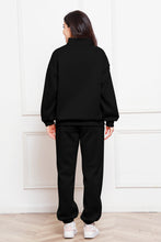 Load image into Gallery viewer, Half Zip Long Sleeve Sweatshirt and Pants Set (multiple color options)
