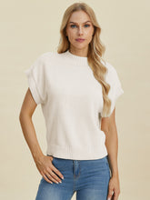 Load image into Gallery viewer, Mock Neck Short Sleeve Sweater (multiple color options)
