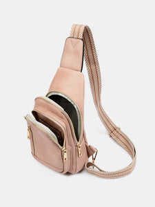 PU Leather Adjustable Strap Crossbody Bag (multiple color options)