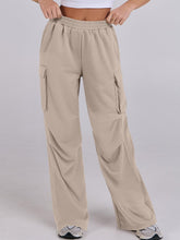 Load image into Gallery viewer, Elastic Waist Wide Leg Pants with Pockets (multiple color options)
