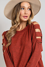 Load image into Gallery viewer, Cutout Round Neck Long Sleeve Top
