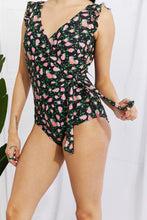 Load image into Gallery viewer, Float On Ruffle Faux Wrap One-Piece in Floral
