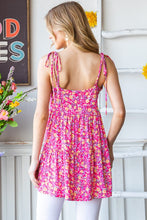 Load image into Gallery viewer, Floral Tie Shoulder Tiered Cami
