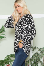 Load image into Gallery viewer, Leopard V-Neck Long Sleeve Blouse
