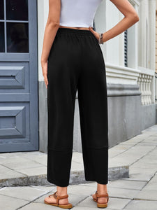 Lovelet Elastic Waist Wide Leg Pants (multiple color options)