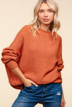 Load image into Gallery viewer, Side Slit Texture Asymmetric Sweater
