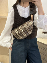 Load image into Gallery viewer, Plaid Adjustable Strap Crossbody Bag (multiple color options)
