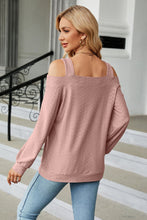 Load image into Gallery viewer, Cold Shoulder Square Neck Cutout Blouse (multiple color options)
