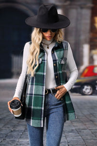 Plaid Button Up Vest (multiple color options)