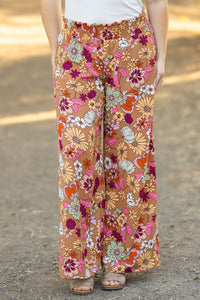 Presley Palazzo Pants - Boho Floral