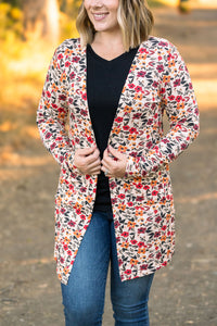 Classic Cardigan - Red Floral