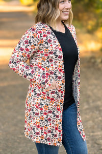 Classic Cardigan - Red Floral