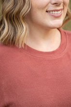 Load image into Gallery viewer, Corrine Ribbed Pullover Top - Terra Cotta
