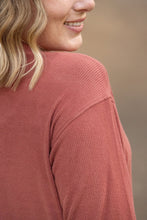 Load image into Gallery viewer, Corrine Ribbed Pullover Top - Terra Cotta
