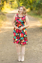 Load image into Gallery viewer, Kelsey Tank Dress - Bold Magenta Floral
