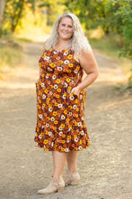 Load image into Gallery viewer, Bailey Dress - Brown Fall Floral
