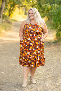 Bailey Dress - Brown Fall Floral