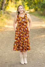 Load image into Gallery viewer, Bailey Dress - Brown Fall Floral
