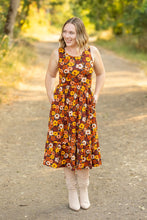 Load image into Gallery viewer, Bailey Dress - Brown Fall Floral
