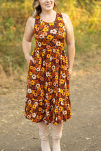 Load image into Gallery viewer, Bailey Dress - Brown Fall Floral
