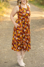 Load image into Gallery viewer, Bailey Dress - Brown Fall Floral
