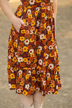 Load image into Gallery viewer, Bailey Dress - Brown Fall Floral
