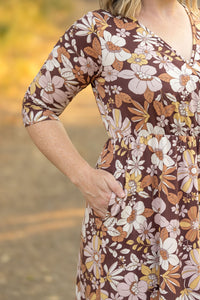 Taylor Dress - Neutral Vintage Floral