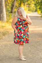 Load image into Gallery viewer, Kelsey Tank Dress - Bold Magenta Floral
