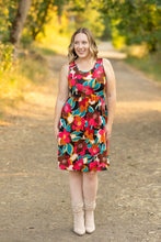 Load image into Gallery viewer, Kelsey Tank Dress - Bold Magenta Floral
