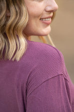 Load image into Gallery viewer, Corrine Ribbed Pullover Top - Plum
