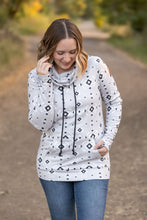 Load image into Gallery viewer, Soft Funnel Neck Top - Grey Geometric
