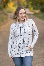 Load image into Gallery viewer, Soft Funnel Neck Top - Grey Geometric
