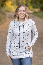 Load image into Gallery viewer, Soft Funnel Neck Top - Grey Geometric
