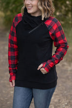 Load image into Gallery viewer, Zoey ZipCowl - Black and Buffalo Plaid
