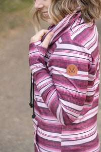 Soft Funnel Neck in Berry Serape