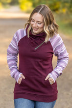 Load image into Gallery viewer, Classic Zoey ZipCowl Sweatshirt in Berry Serape
