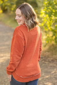 Vintage Wash Pullover - Rust