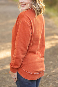 Vintage Wash Pullover - Rust