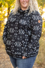 Load image into Gallery viewer, Soft Funnel Neck Top - Black Geometric
